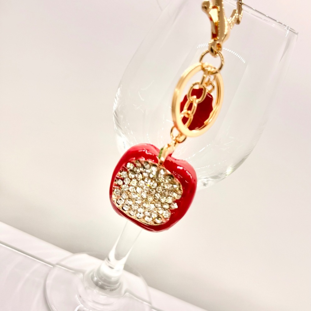 Red Apple Purse Charm / Keychain
